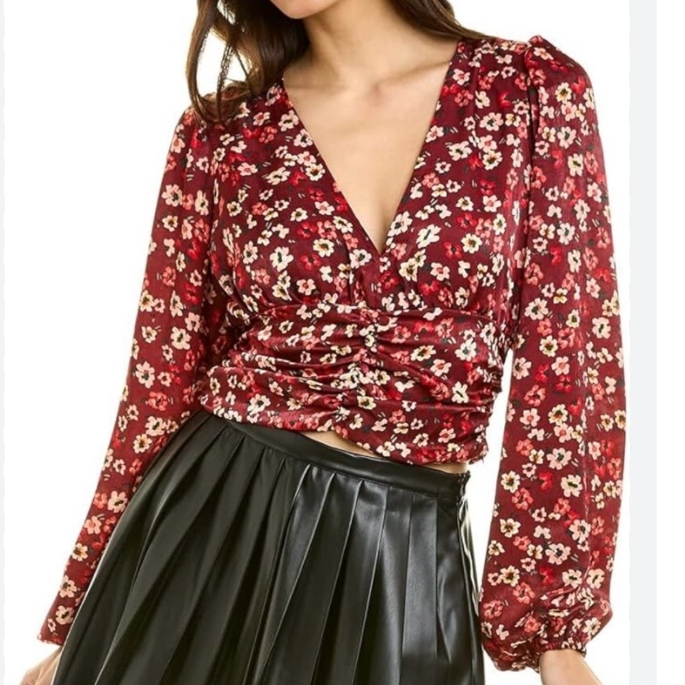 BCBGENERATION Abstract Floral Blouse